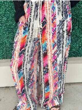 NEW Jaded Gypsy Rainbow In The Sky Pants S/M Boho